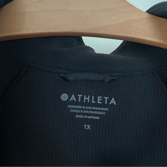Athleta Salutation Ribbed Jacket III Black Full Zip Plus Size 1X NWT - Picture 10 of 10